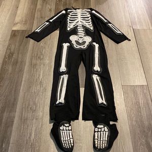Skeleton boys black and white Halloween Costume size L